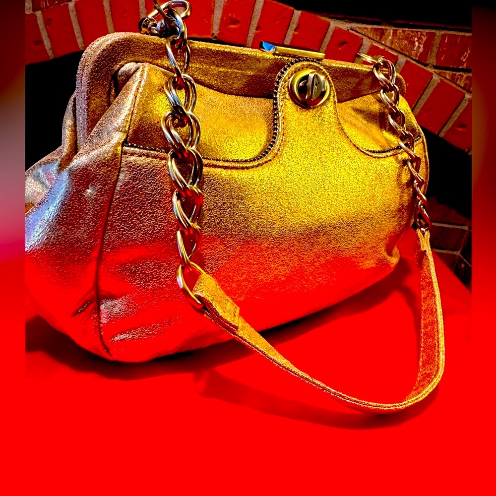 WOW POSHMARK - Authentic NWT Gold Leather HOBO Friday Date Night Supermodel Bag
